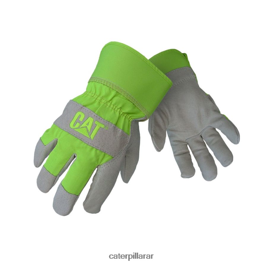 8F44LN237 Caterpillar guante de palma de cuero de alta visibilidad hombres amarillo | tops y ropa de abrigo