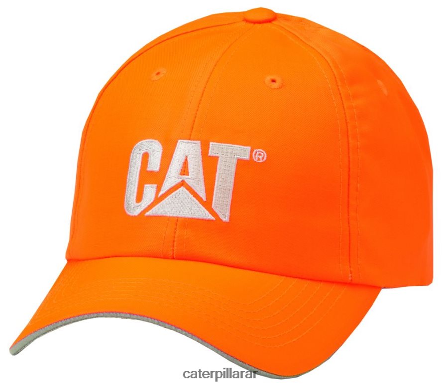 8F44LN253 Caterpillar gorra de marca registrada de alta visibilidad hombres naranja | sombrero
