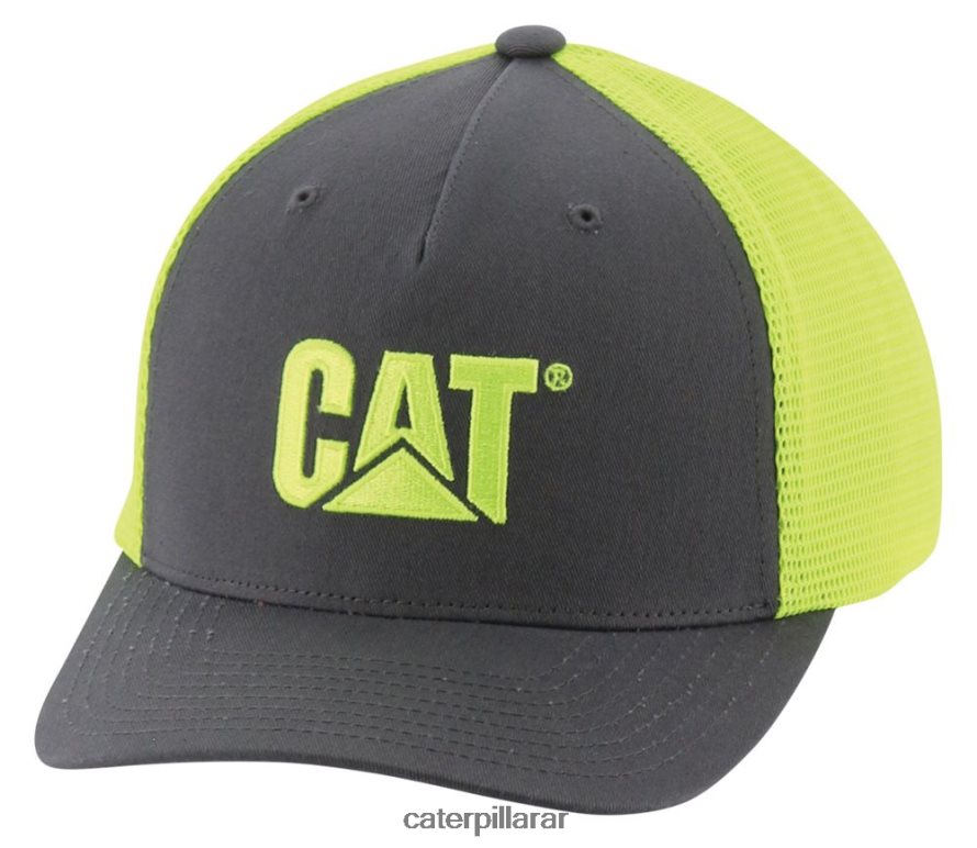 8F44LN255 Caterpillar gorra de malla de alta visibilidad hombres amarillo de alta visibilidad | sombrero