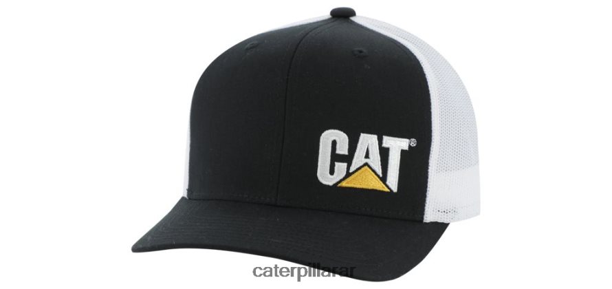 8F44LN256 Caterpillar sombrero de camionero de marca hombres negro | sombrero