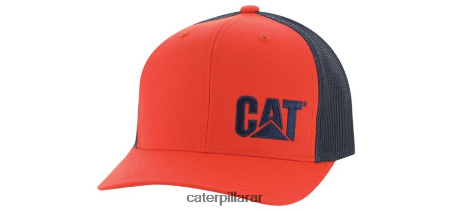 8F44LN258 Caterpillar sombrero de camionero de marca hombres naranja | sombrero