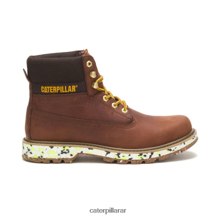 8F44LN192 Caterpillar bota colorada hombres cuero marron | botas casuales