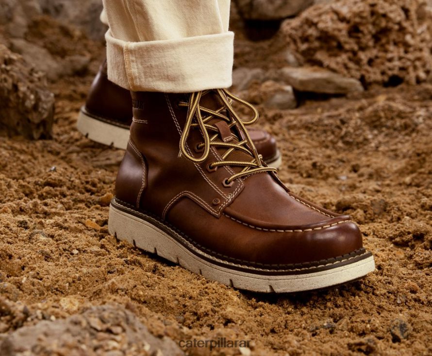 8F44LN201 Caterpillar bota encubierta hombres cuero marron | botas casuales