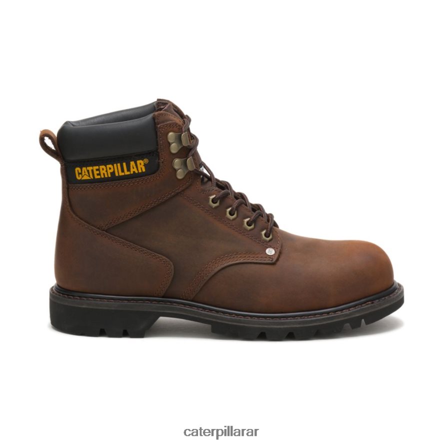 8F44LN16 Caterpillar bota de trabajo con punta de acero para segundo turno hombres marron oscuro | botas de trabajo