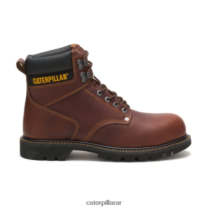 8F44LN19 Caterpillar bota de trabajo con punta de acero para segundo turno hombres broncearse | botas de trabajo