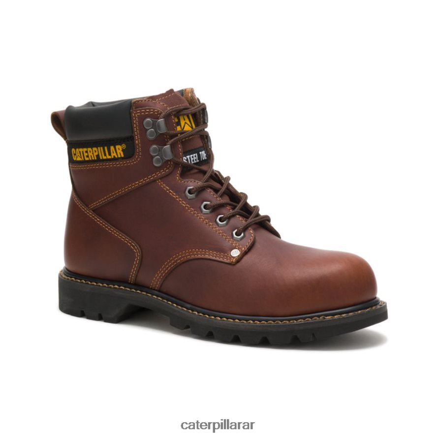 8F44LN19 Caterpillar bota de trabajo con punta de acero para segundo turno hombres broncearse | botas de trabajo