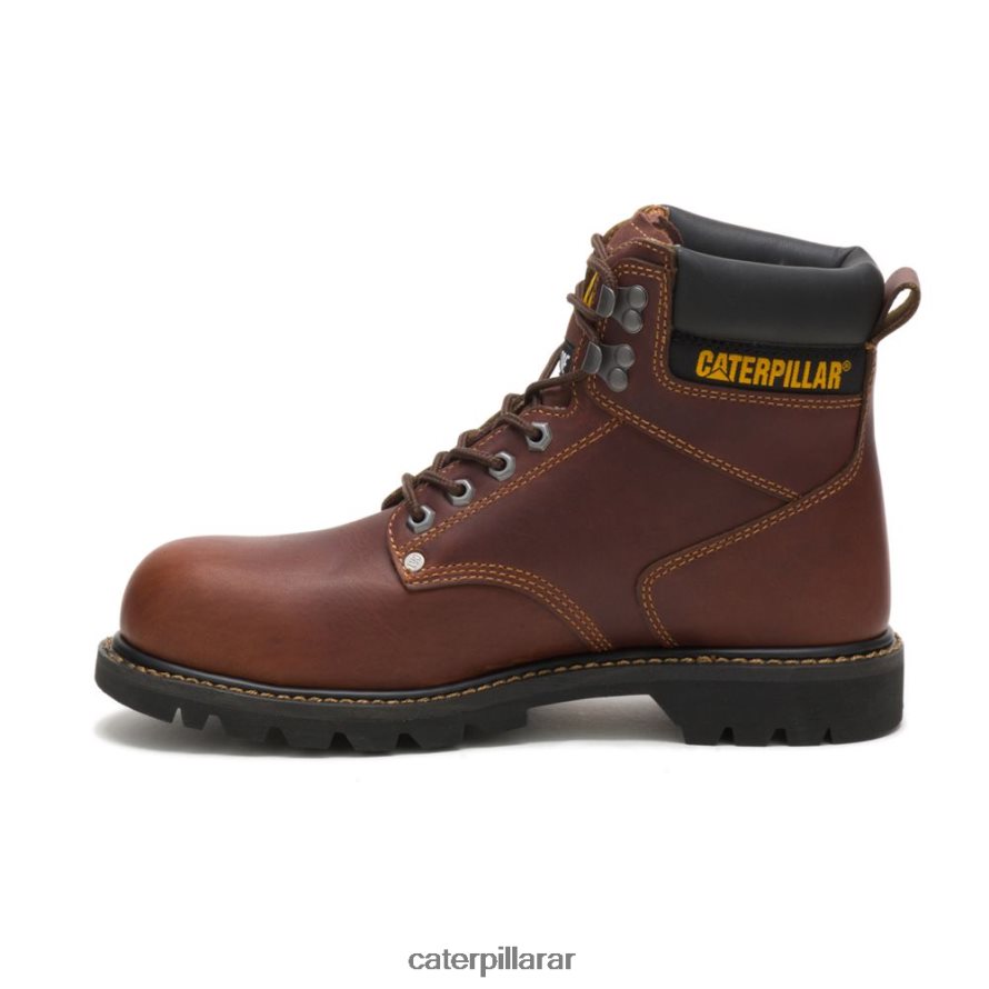 8F44LN19 Caterpillar bota de trabajo con punta de acero para segundo turno hombres broncearse | botas de trabajo