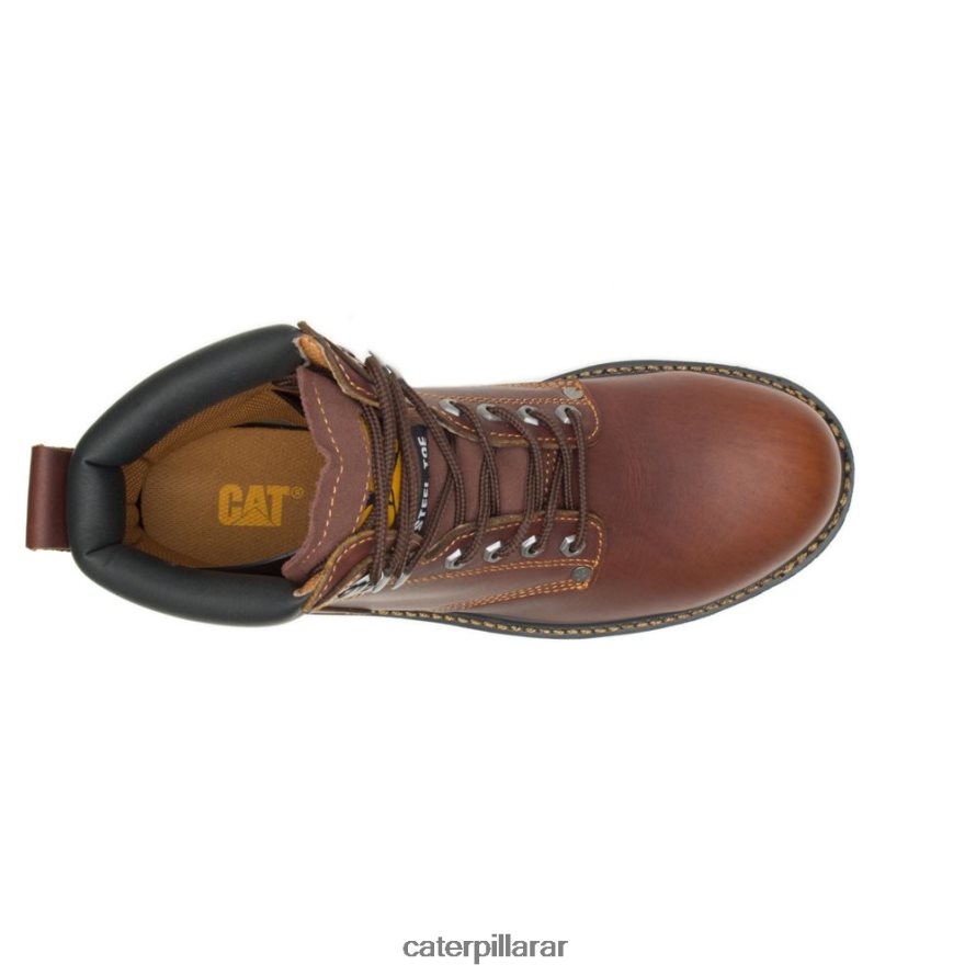 8F44LN19 Caterpillar bota de trabajo con punta de acero para segundo turno hombres broncearse | botas de trabajo