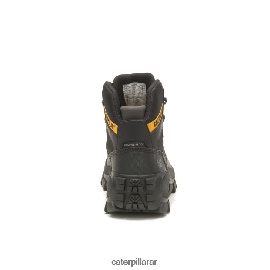 8F44LN1 Caterpillar Bota de trabajo impermeable con punta de material compuesto Invader Hiker hombres negro | botas de trabajo