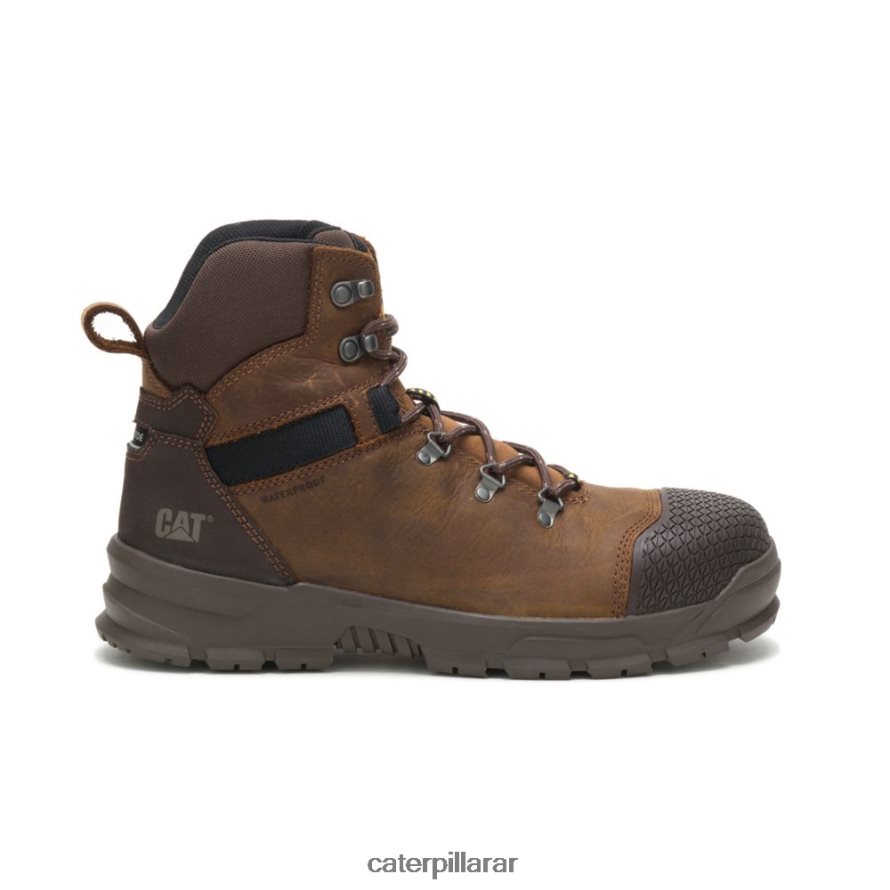 8F44LN20 Caterpillar X Accomplice bota de trabajo impermeable con punta de acero hombres marrón de verdad | botas de trabajo