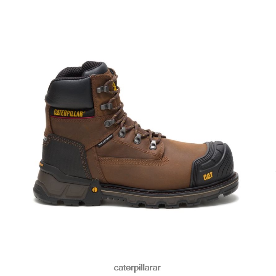 8F44LN26 Caterpillar Bota de trabajo impermeable con punta de material compuesto Excavator XL de 6" hombres marron oscuro | botas de trabajo