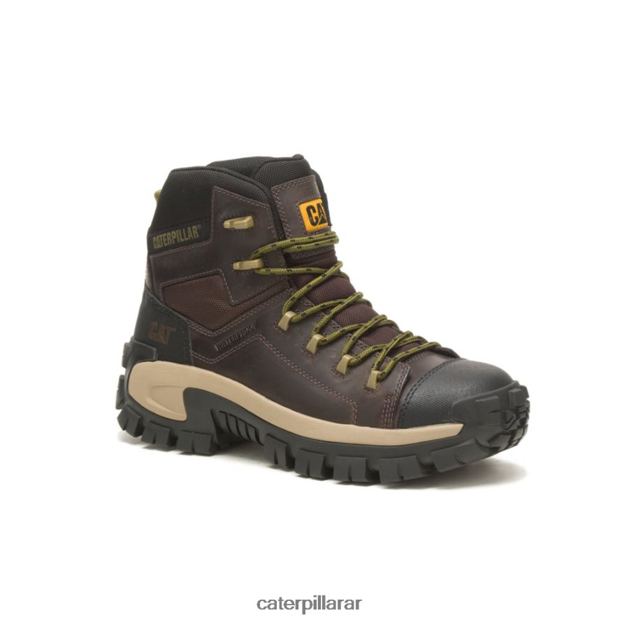 8F44LN2 Caterpillar Bota de trabajo impermeable con punta de material compuesto Invader Hiker hombres grano de café | botas de trabajo