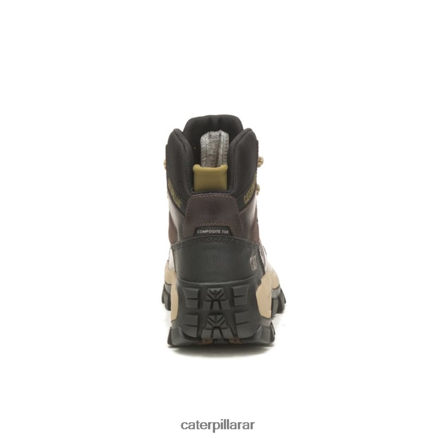 8F44LN2 Caterpillar Bota de trabajo impermeable con punta de material compuesto Invader Hiker hombres grano de café | botas de trabajo