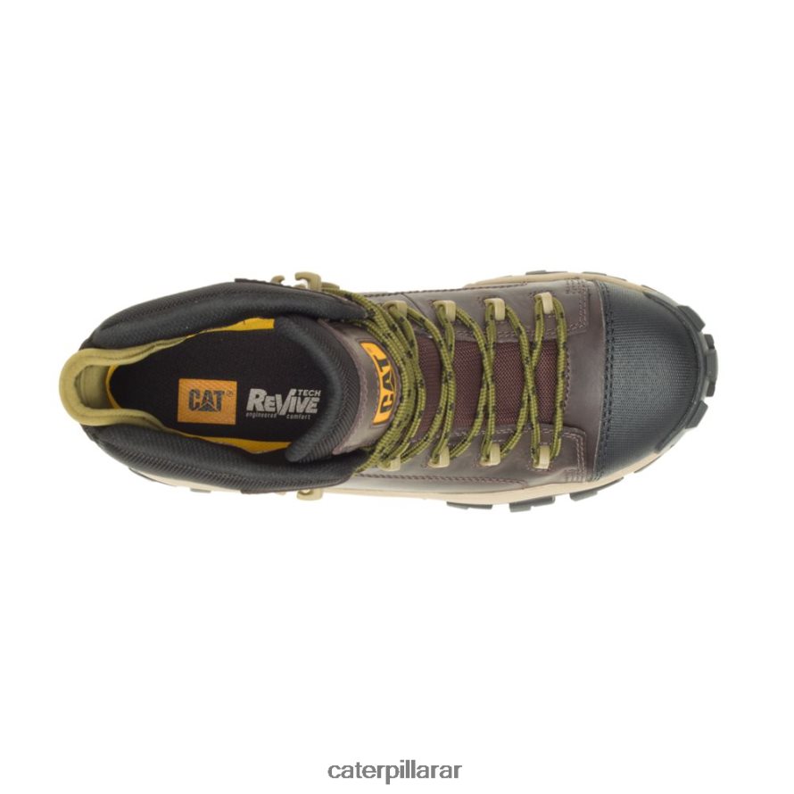 8F44LN2 Caterpillar Bota de trabajo impermeable con punta de material compuesto Invader Hiker hombres grano de café | botas de trabajo