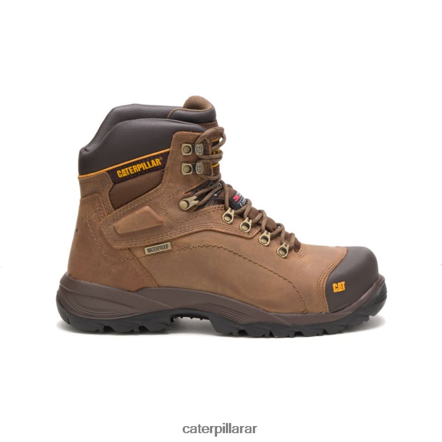 8F44LN42 Caterpillar bota de trabajo con punta de acero thinsulate impermeable de diagnóstico hombres beige obscuro | botas de trabajo