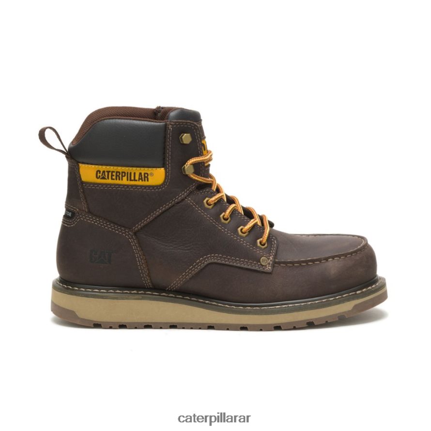 8F44LN51 Caterpillar bota de trabajo calibrada con punta de acero hombres cuero marron | botas de trabajo