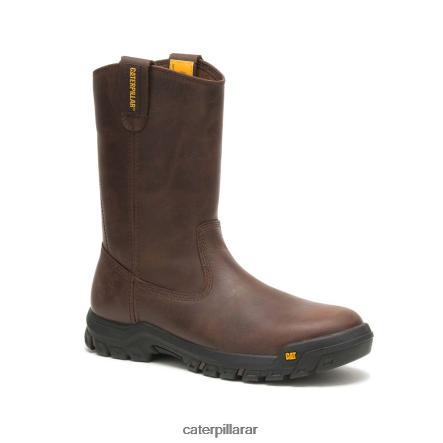 8F44LN56 Caterpillar bota de trabajo con barra de tracción hombres marrón de verano | botas de trabajo