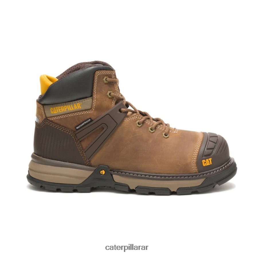 8F44LN59 Caterpillar Bota de trabajo impermeable para excavadora Superlite con punta blanda hombres beige obscuro | botas de trabajo