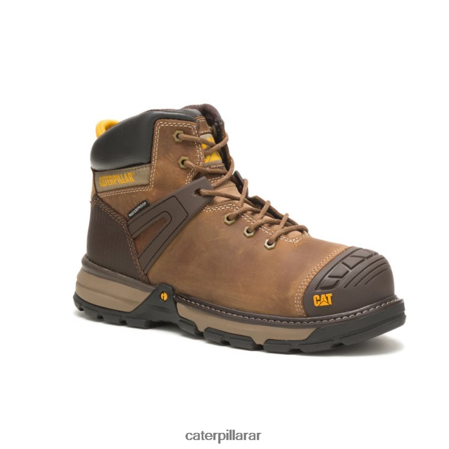 8F44LN59 Caterpillar Bota de trabajo impermeable para excavadora Superlite con punta blanda hombres beige obscuro | botas de trabajo