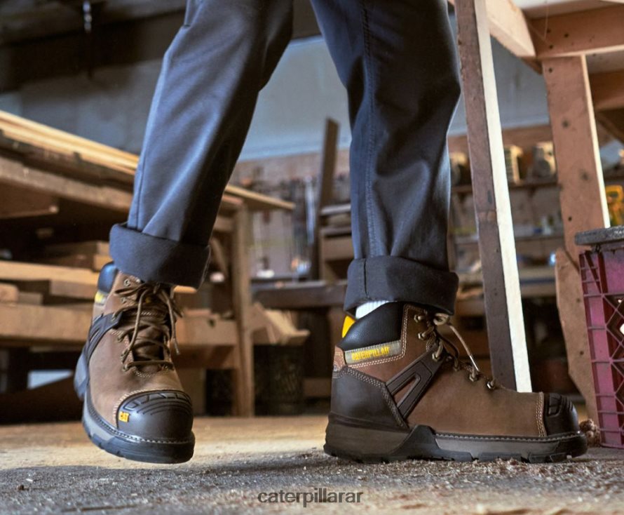 8F44LN59 Caterpillar Bota de trabajo impermeable para excavadora Superlite con punta blanda hombres beige obscuro | botas de trabajo