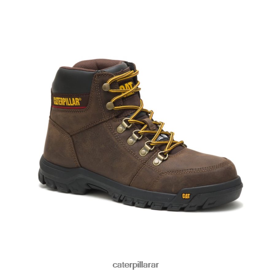 8F44LN63 Caterpillar bota de trabajo con punta de acero hombres sello marrón | botas de trabajo