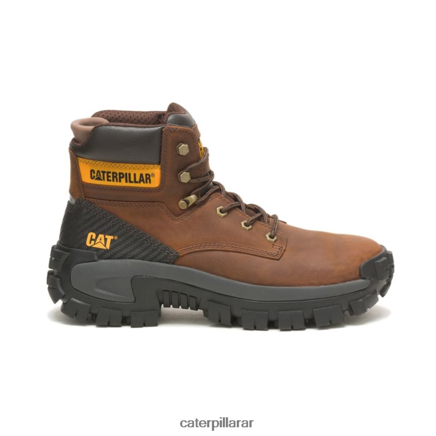 8F44LN7 Caterpillar bota de trabajo con punta de acero invader hola hombres marron oscuro | botas de trabajo