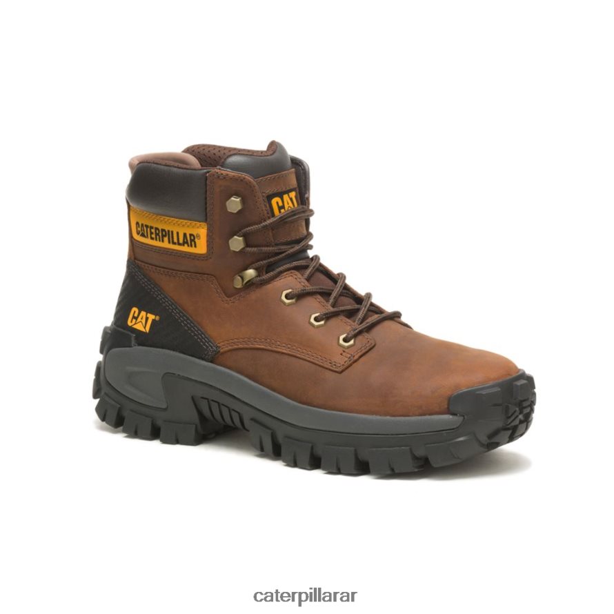 8F44LN7 Caterpillar bota de trabajo con punta de acero invader hola hombres marron oscuro | botas de trabajo