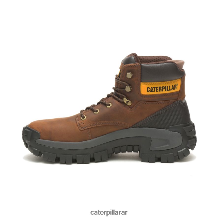 8F44LN7 Caterpillar bota de trabajo con punta de acero invader hola hombres marron oscuro | botas de trabajo