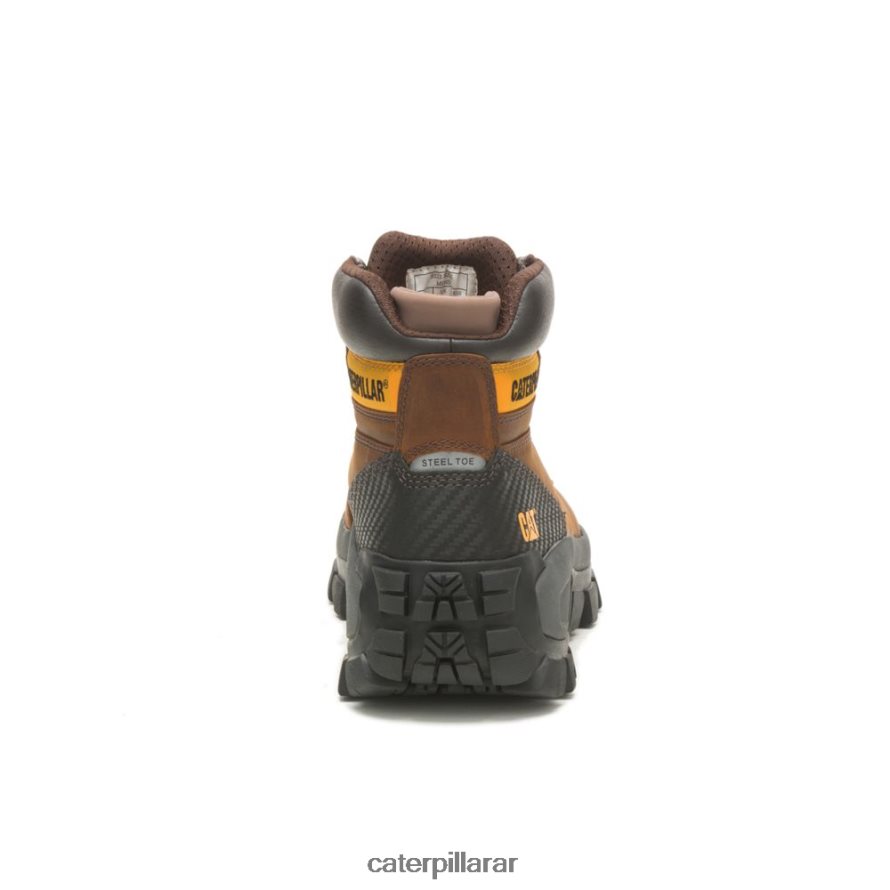 8F44LN7 Caterpillar bota de trabajo con punta de acero invader hola hombres marron oscuro | botas de trabajo