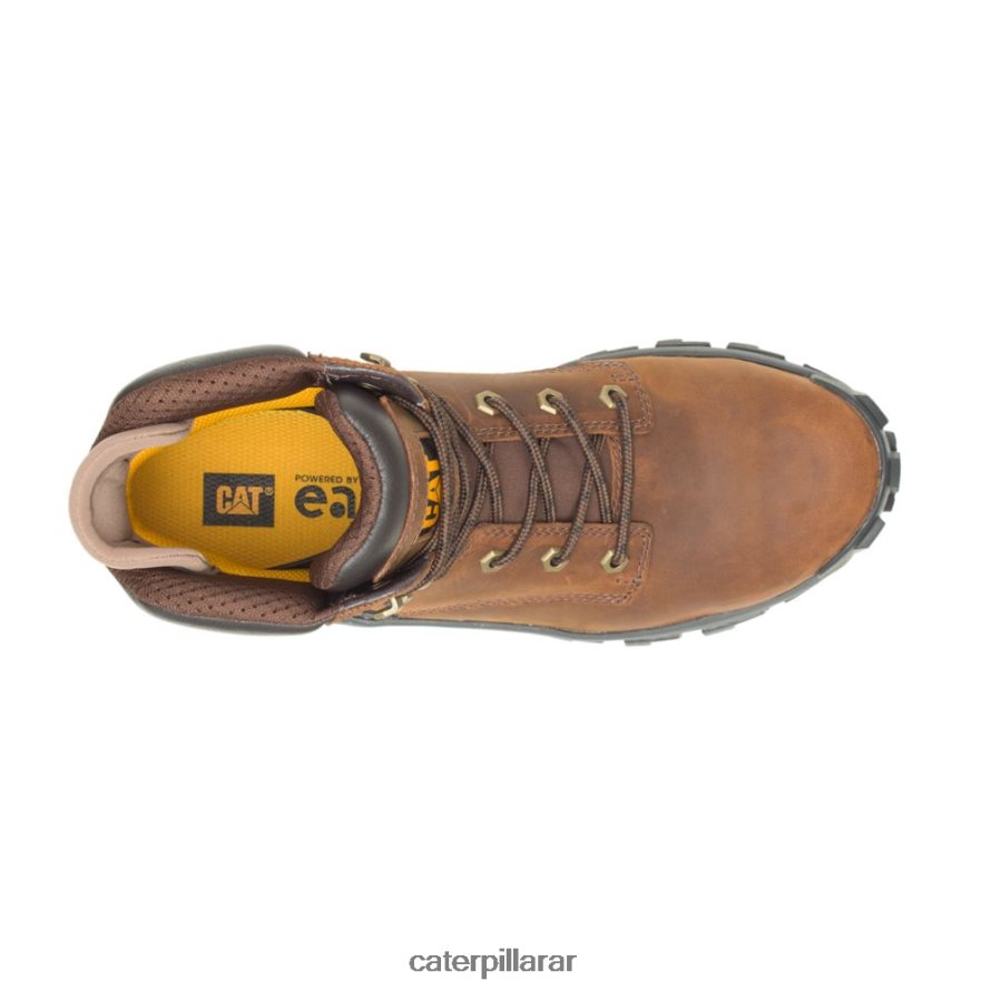 8F44LN7 Caterpillar bota de trabajo con punta de acero invader hola hombres marron oscuro | botas de trabajo