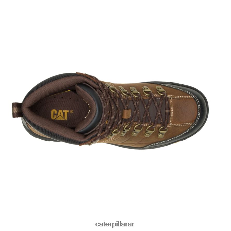 8F44LN8 Caterpillar bota de trabajo impermeable de umbral hombres marrón de verdad | botas de trabajo