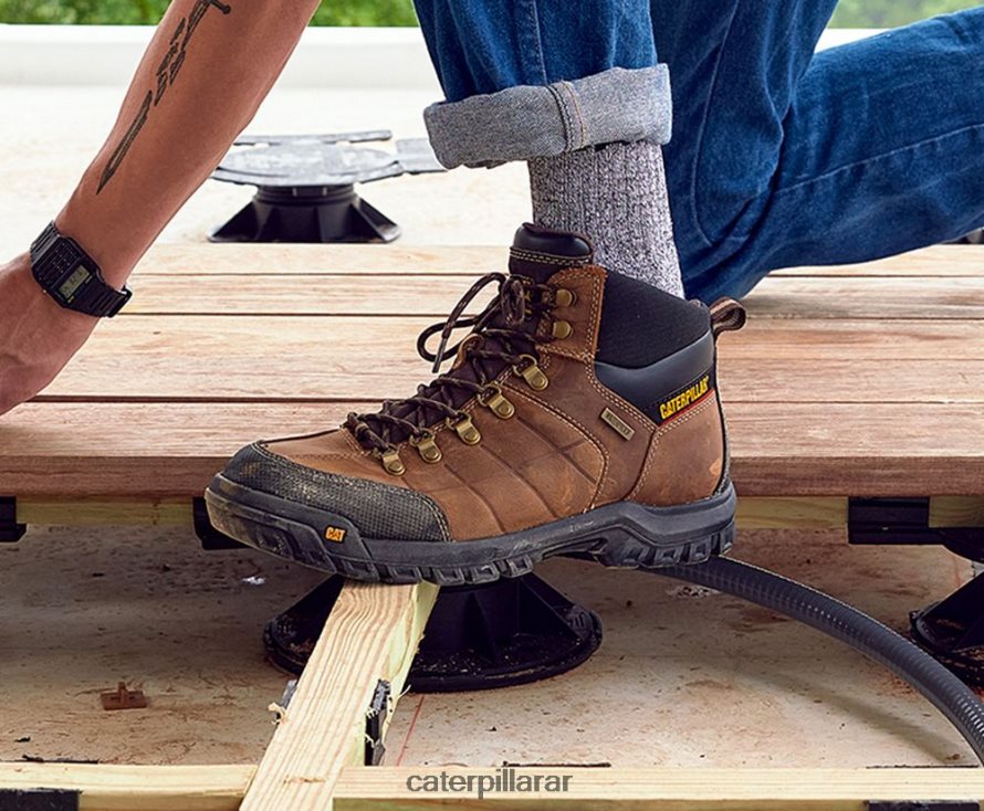 8F44LN9 Caterpillar bota de trabajo impermeable de umbral hombres negro | botas de trabajo