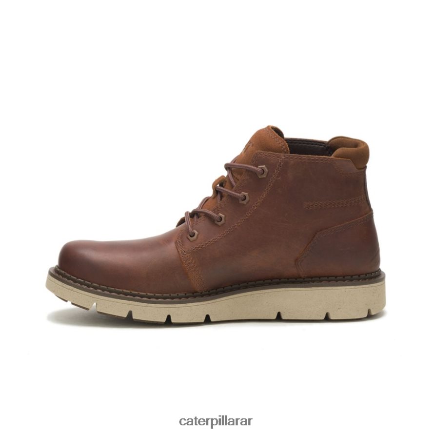 8F44LN193 Caterpillar bota impermeable encubierta media hombres cuero marron | impermeable