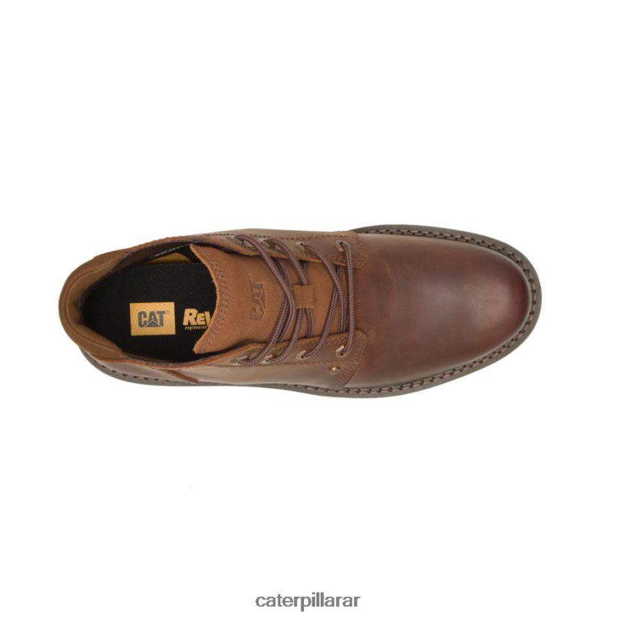 8F44LN193 Caterpillar bota impermeable encubierta media hombres cuero marron | impermeable