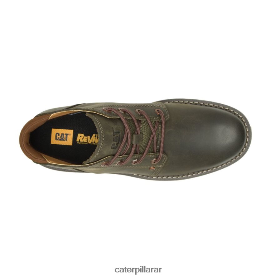 8F44LN195 Caterpillar bota impermeable encubierta media hombres noche de oliva | impermeable