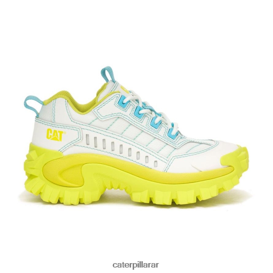 8F44LN121 Caterpillar zapato sobrealimentado intruso hombres blanco brillante/amarillo lima pálido | zapatillas casuales gruesas