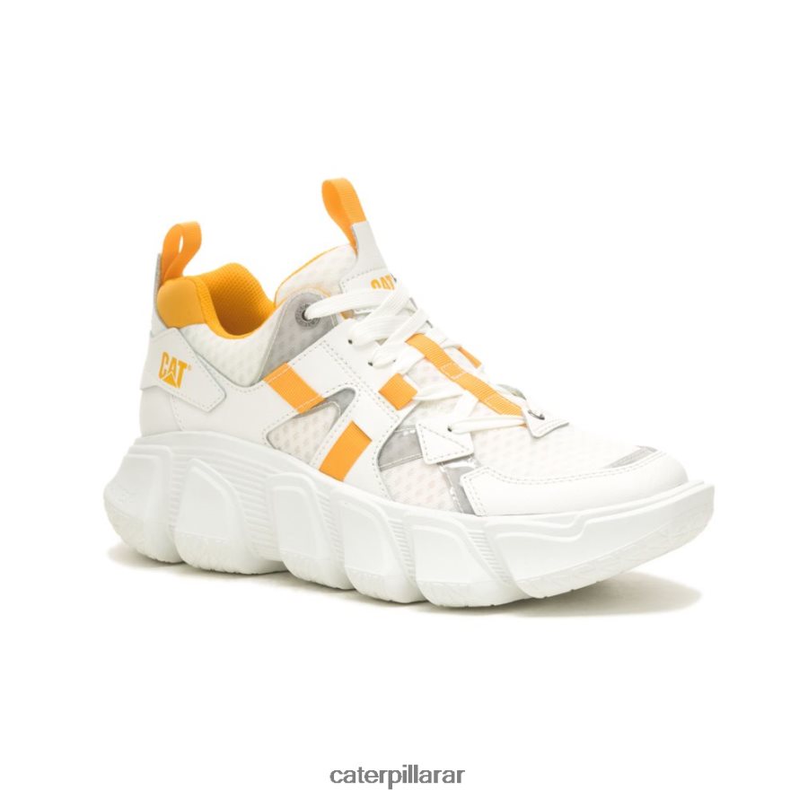 8F44LN155 Caterpillar tenis de malla impostor hombres blanco brillante | zapatillas casuales gruesas