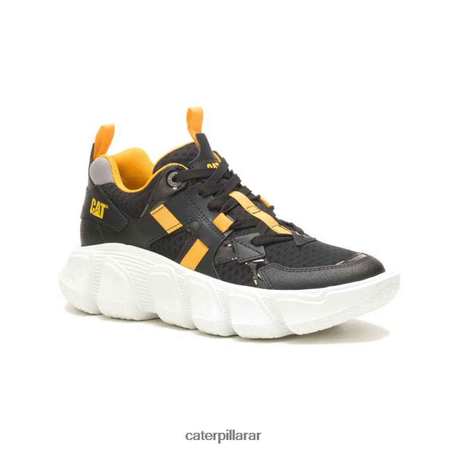 8F44LN156 Caterpillar tenis de malla impostor hombres negro | zapatillas casuales gruesas