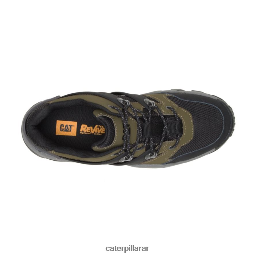 8F44LN159 Caterpillar zapatillas reactor hombres oliva oscuro/negro | zapatillas casuales gruesas