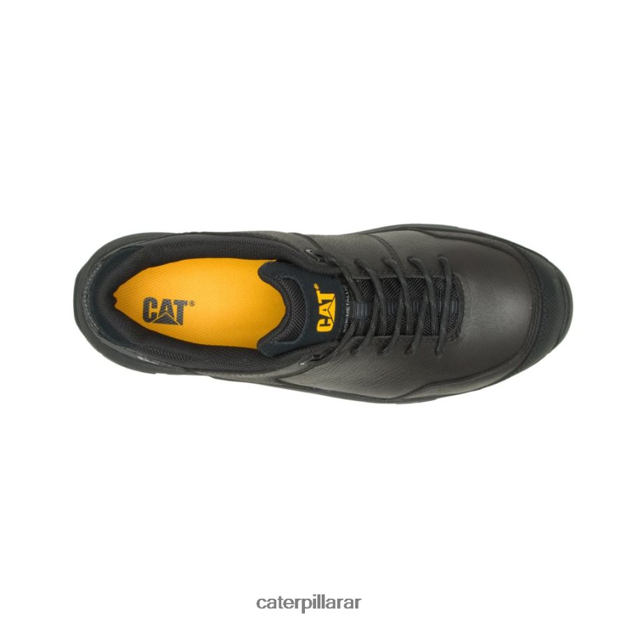 8F44LN94 Caterpillar Zapato de trabajo con punta de material compuesto de cuero aerodinámico 2.0 hombres negro | zapatos de trabajo