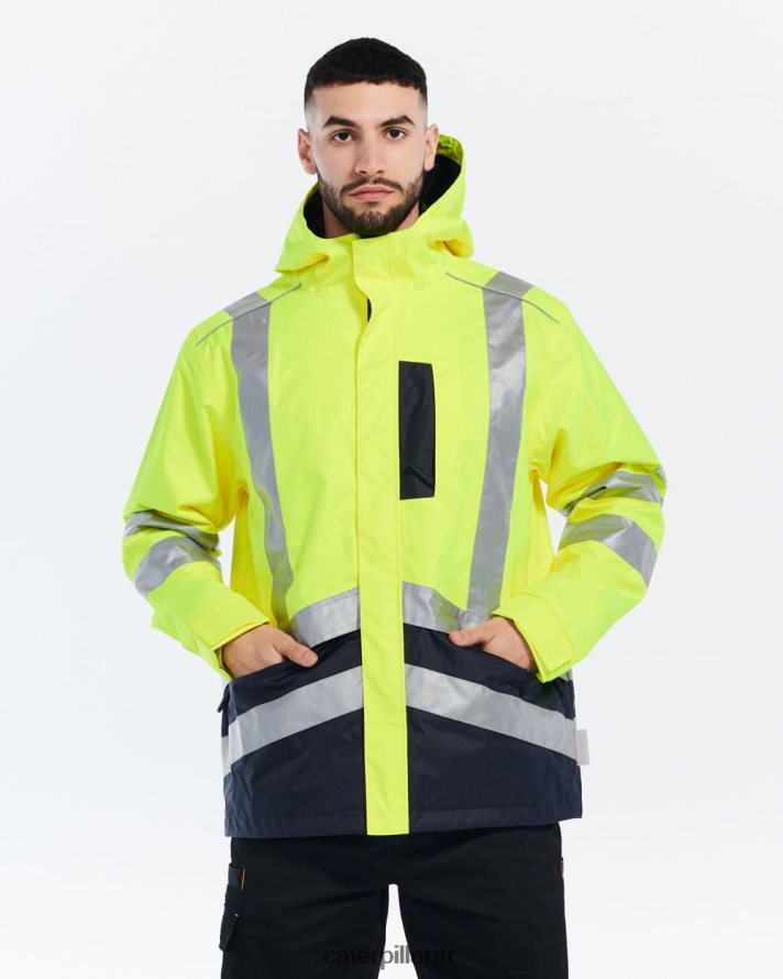 8F44LN220 Caterpillar impermeable de alta visibilidad hombres amarillo de alta visibilidad | tops y ropa de abrigo