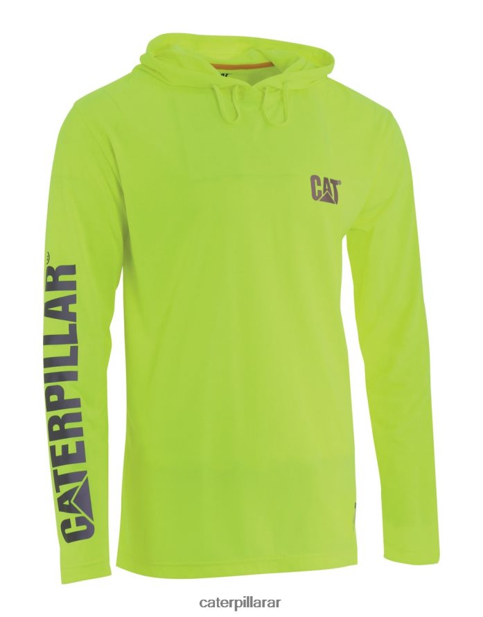 8F44LN222 Caterpillar camiseta de manga larga con capucha hivis upf hombres amarillo | tops y ropa de abrigo