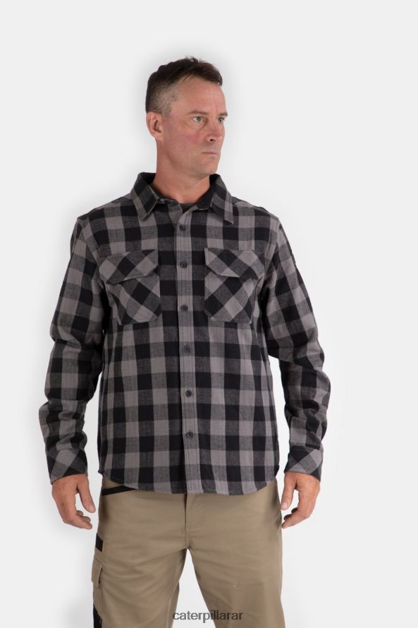 8F44LN227 Caterpillar camisa con motivo de cuadros de búfalo hombres negro | tops y ropa de abrigo