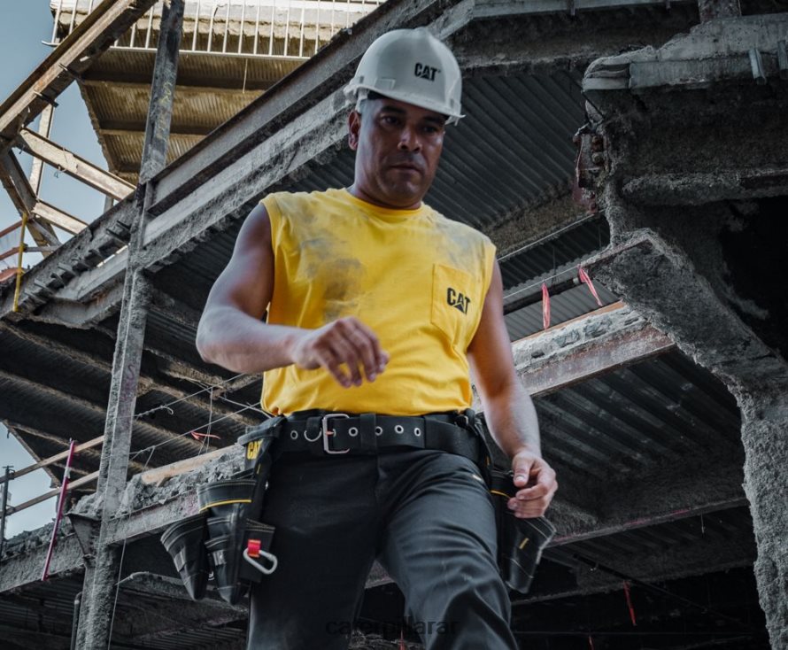 8F44LN229 Caterpillar camiseta sin mangas con bolsillo de la marca registrada hombres negro | tops y ropa de abrigo