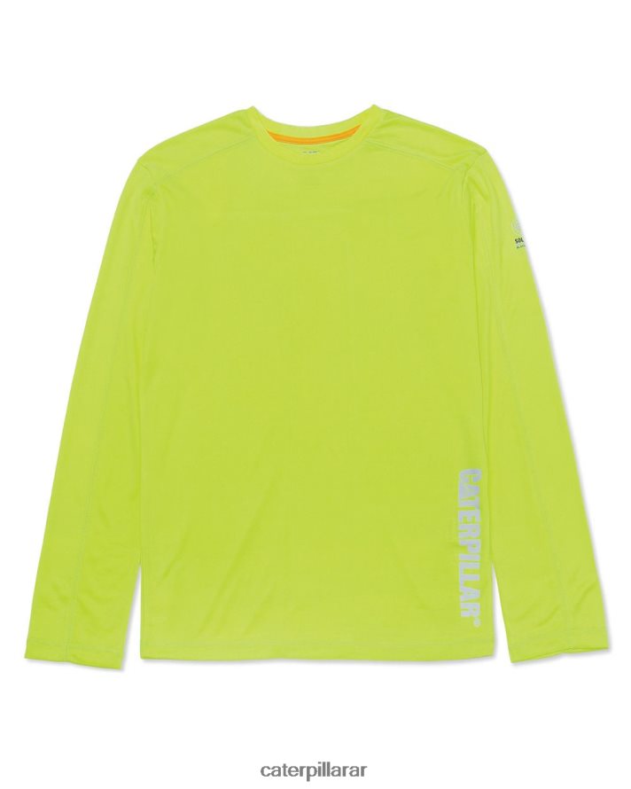 8F44LN233 Caterpillar camiseta de manga larga coolmax hombres amarillo de alta visibilidad | tops y ropa de abrigo