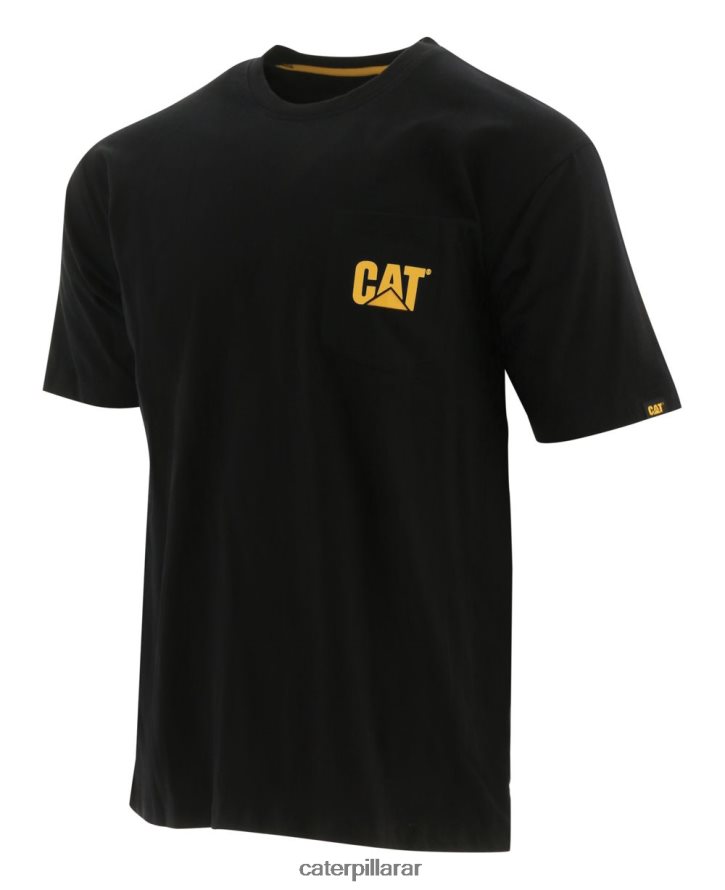 8F44LN234 Caterpillar camiseta con bolsillo de la marca registrada hombres negro | tops y ropa de abrigo
