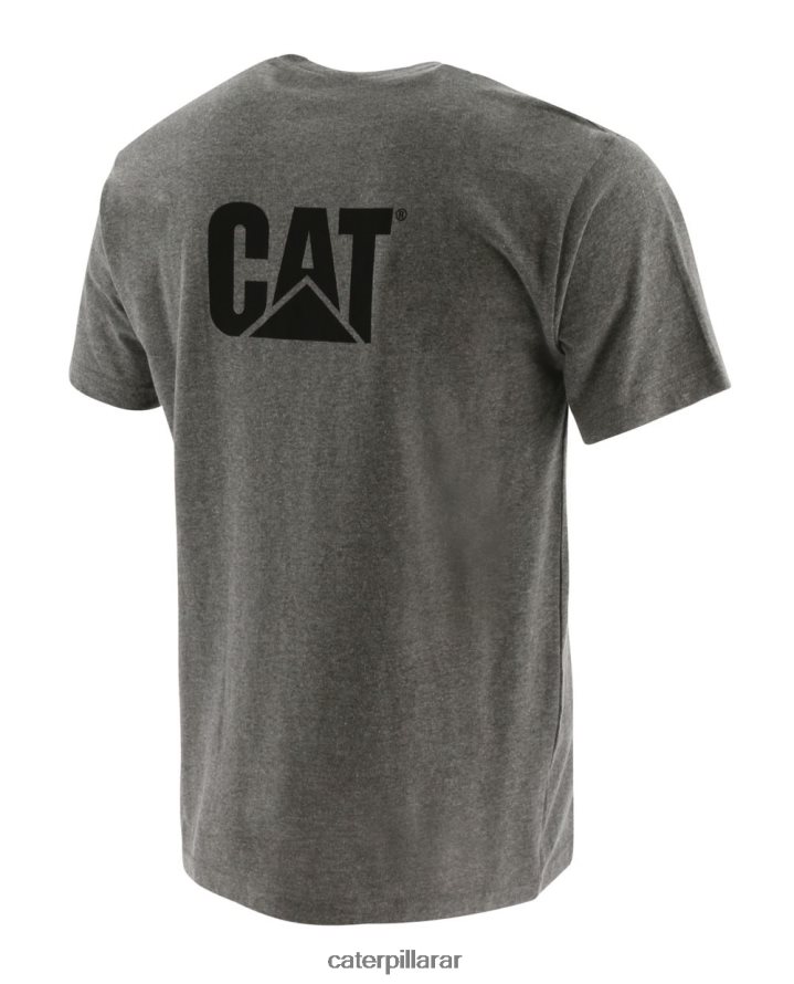 8F44LN235 Caterpillar camiseta con bolsillo de la marca registrada hombres gris jaspeado oscuro | tops y ropa de abrigo