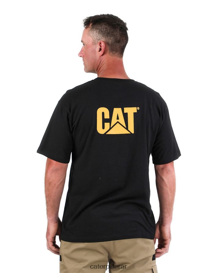 8F44LN235 Caterpillar camiseta con bolsillo de la marca registrada hombres gris jaspeado oscuro | tops y ropa de abrigo