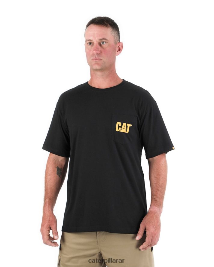 8F44LN236 Caterpillar camiseta con bolsillo de la marca registrada hombres rojo | tops y ropa de abrigo