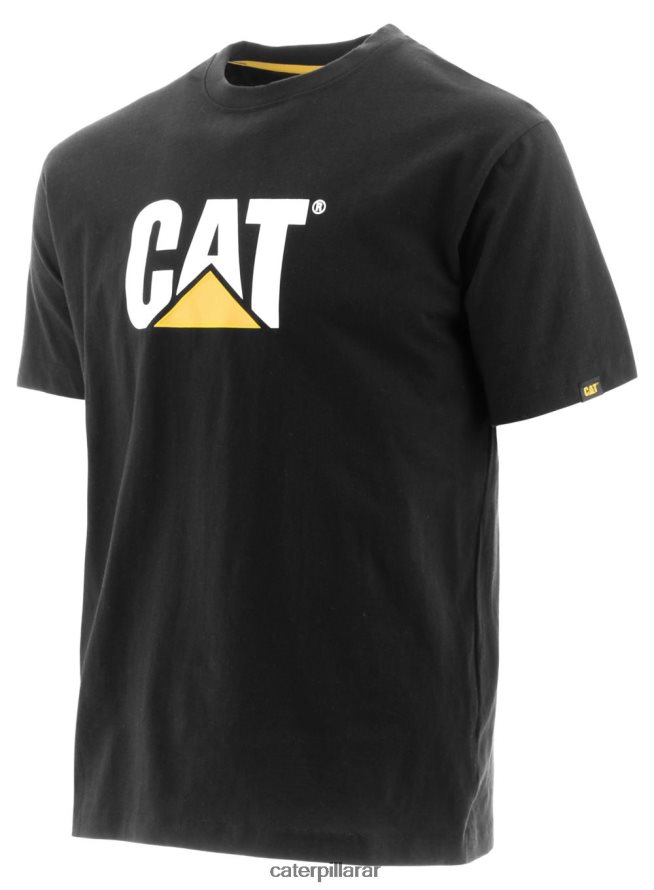 8F44LN242 Caterpillar camiseta con logo de marca registrada hombres negro | tops y ropa de abrigo